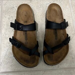 Black Leather Birkenstock sandals